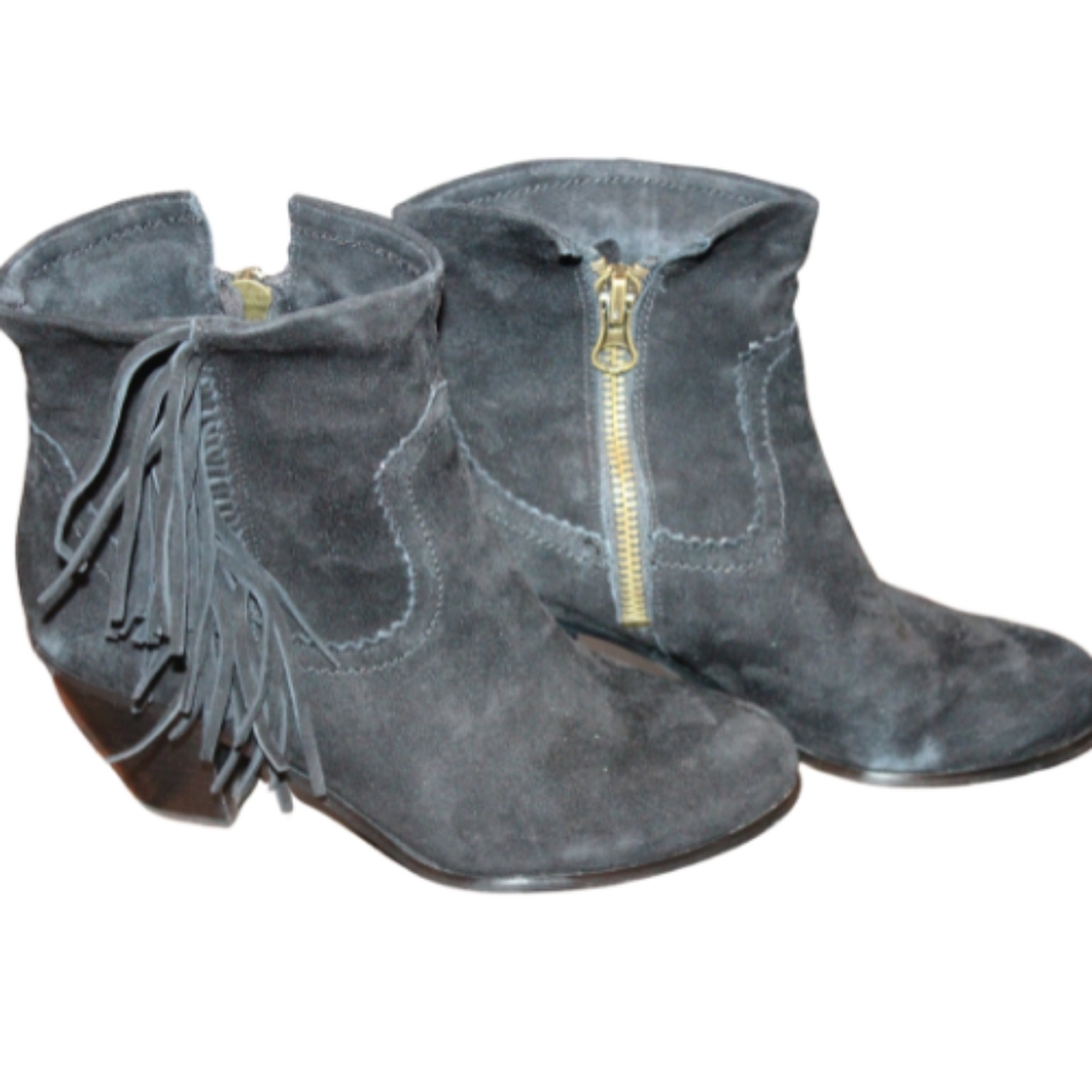 Sam Edelman Black Suede Booties Size 8 (in box)